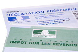 feuillets de déclaration d'impôts